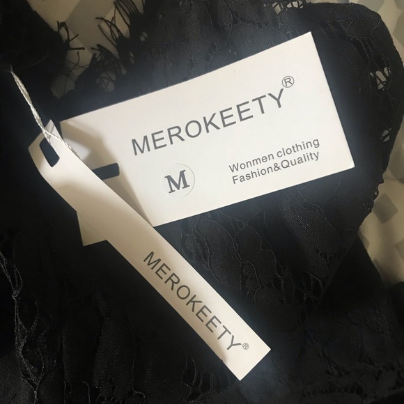 Merokeety black Dress M NWT - Picture 7 of 8